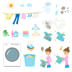 洗濯　セット　laundry elements