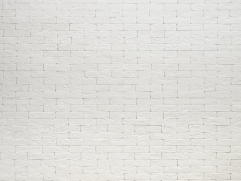 View of white brick wall texture background