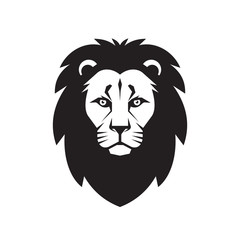 Fototapeta premium Lion head - vector sign concept illustration. Lion head logo. Wild lion head graphic illustration. Design element.