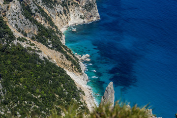 A view of Cala Goloritze beach, Baunei, Sardinia, Italy