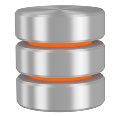 Database icon with red elements