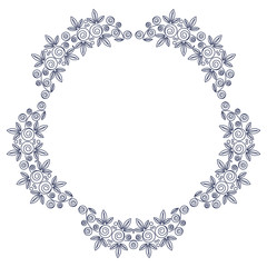 Floral round frame.