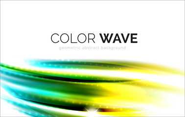 Blurred vector wave design elements