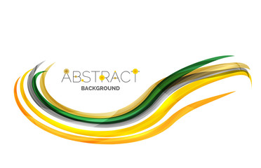 Colorful stripes wave composition, business template