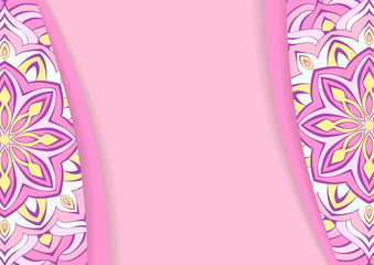 Materials design background with a spa theme. Background with mandala.