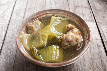 Pickled cabbage soup chinese food