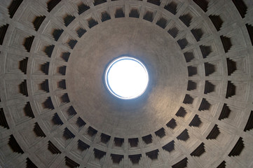 Inside of Pantheon, Rome, Italy.