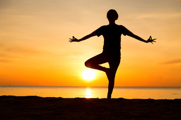 yoga silhouette