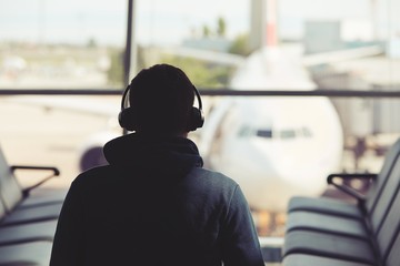 Traveler at the airport