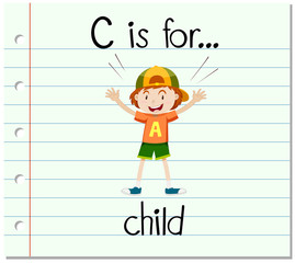Flashcard letter C is for child
