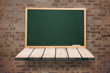 Composite image of image of a wooden board