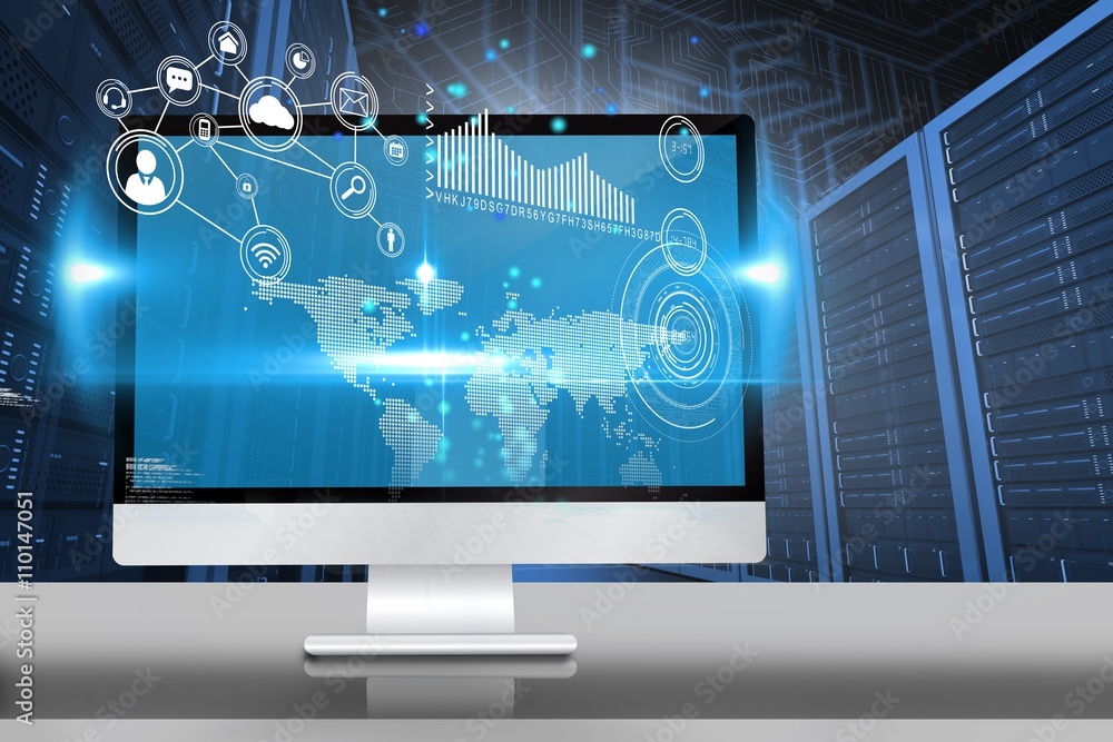 Poster composite image of computer screen