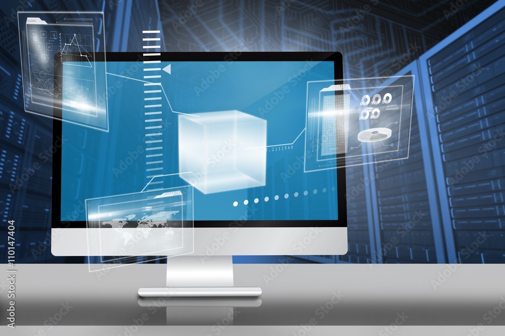 Poster composite image of computer screen