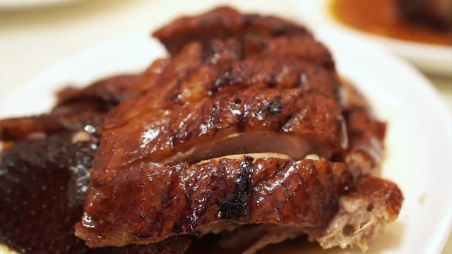 Roasted geese and duck famous barbecue food cuisine of Hong Kong, Chinese