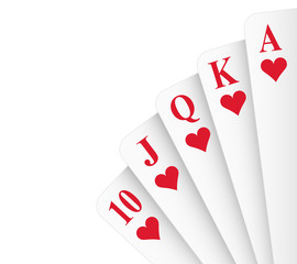 Royal Flush Hearts