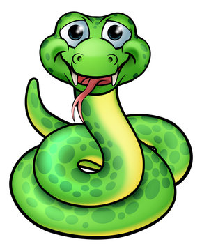 Friendly Cartoon Snake