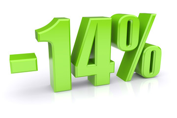 14% discount on a white