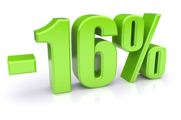 16% discount on a white