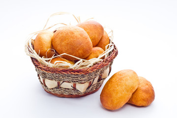bread pies in basket
