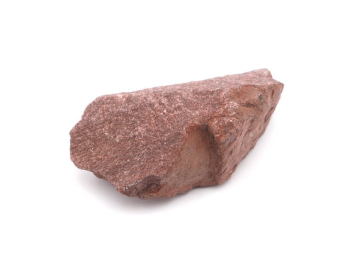 quartzitic sandstone crimson on a white background