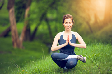 Young woman doing yoga