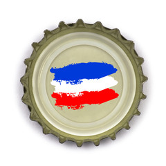 Kronkorken mit Französischen Nationlfarben