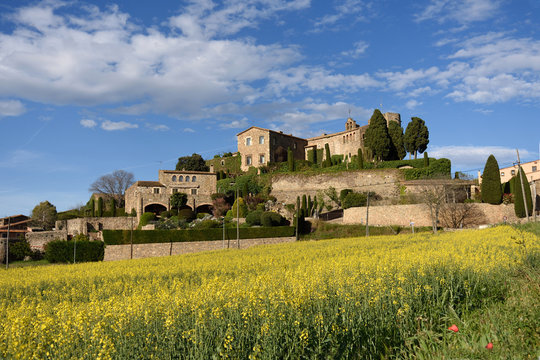 Castle of  Foixa, Baix Emporda, Girona province, Catalonia, Spain