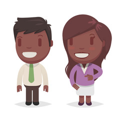 Cute afro american people