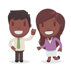 Cute afro american people