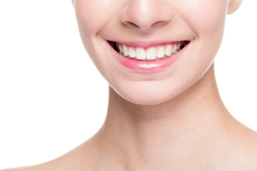 Beautiful smile with whitening teeth