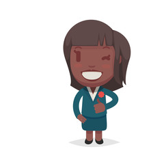 Cute afro american woman