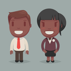 Cute afro american people