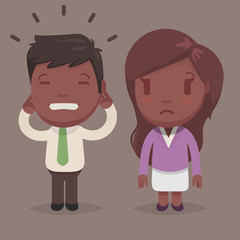 Cute afro american people