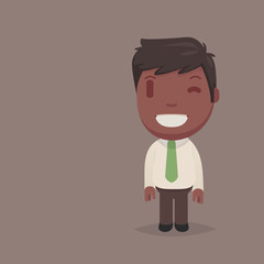 Cute afro american man