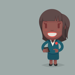 Cute afro american woman