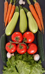 Fresh ripe vegetables