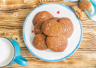 Children's buckwheat-oatmeal cookies with sesame seeds
