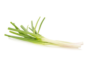 Green onion isolated on the white background