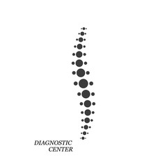 Icon gray spine on a white background