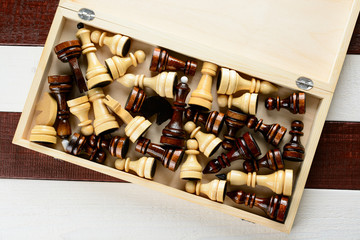 Chess folded into the case