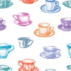 pattern of the tea cups