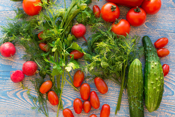 vegetables on the table