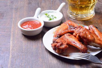 Baked meat background