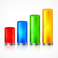 Chart elements on white