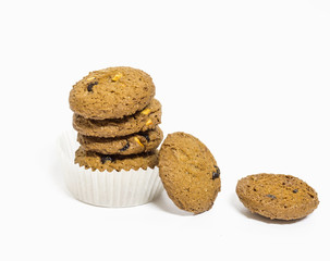 Cookies on a white background