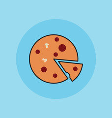 Pizza, illustration icon.