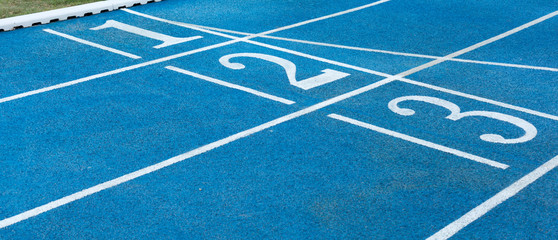 Numbers on running track