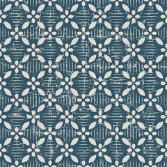 Seamless worn out vintage background 351_curve cross line flower
