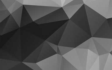 Stylish black and white abstract polygonal vector background