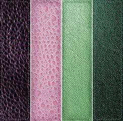 Fototapeta premium leather banner set